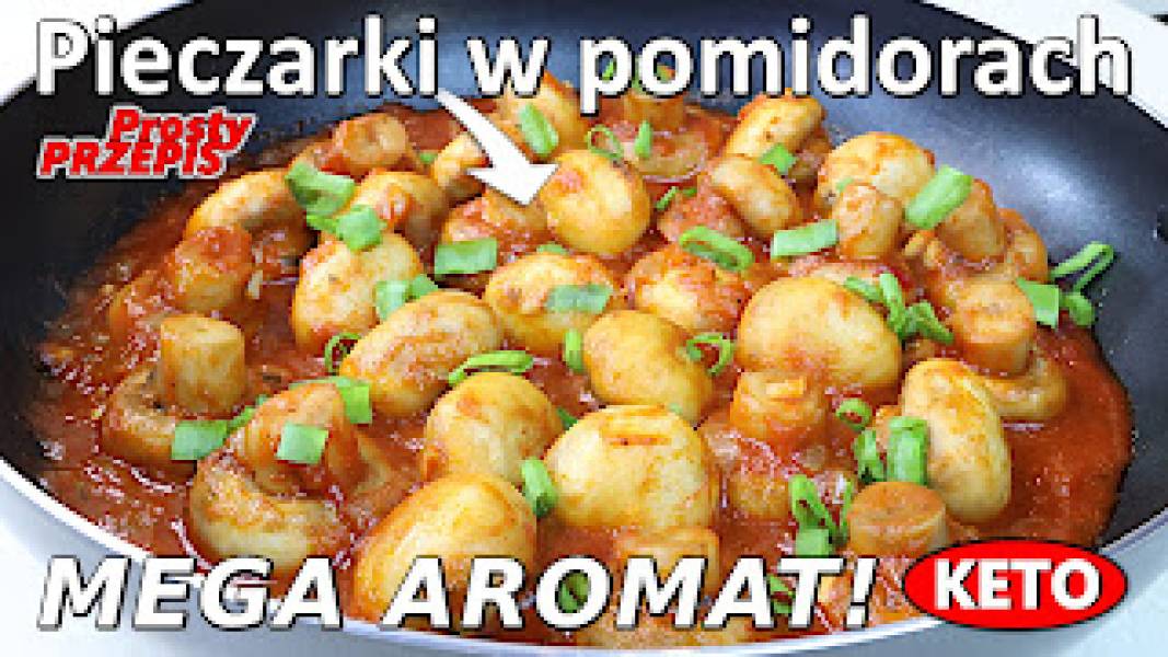 Przepis na pieczarki w pomidorach