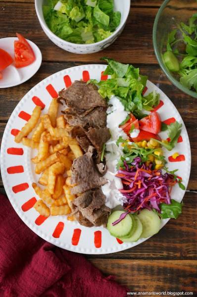 Domowy Kebab na talerzu