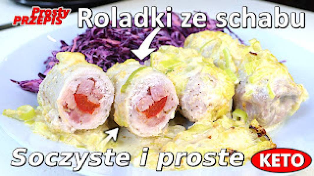 Przepis na roladki ze schabu w sosie porowo serowym