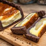 Kruche ciasto kakaowe z gruszkami