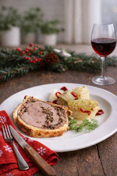 Pieczeń z indyka w cieście francuskim