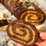 Ciasteczkowa rolada (wegańska, bez pieczenia, bez glutenu, bez cukru, bez laktozy)