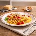 Spaghetti z pomidorkami koktajlowymi