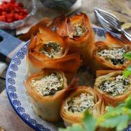 Roladki filo ze szpinakiem i ricottą