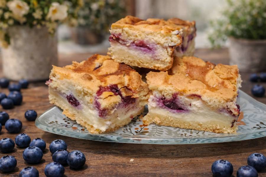 SERNIK Z BORÓWKAMI I KRUSZONKĄ