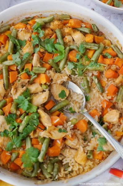 Zapiekanka z kurczakiem i ryżem