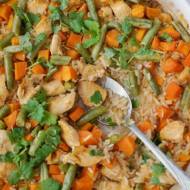 Zapiekanka z kurczakiem i ryżem