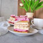Wiśniowa Poezja – ciasto z wiśniową pianką, bezą kokosową i kremem mascarpone