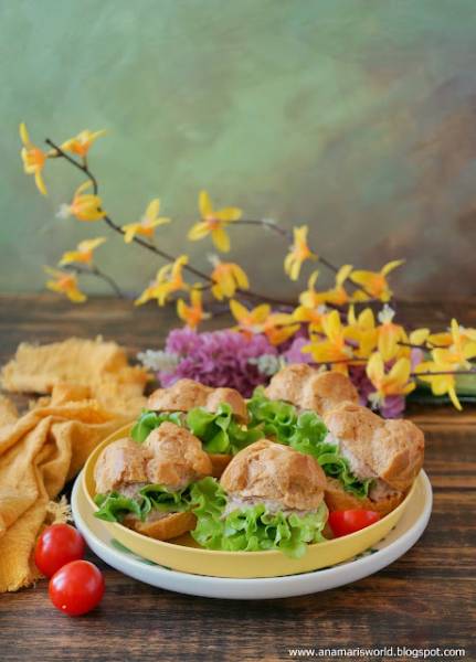 Ptysie na słono z pastą z tuńczyka