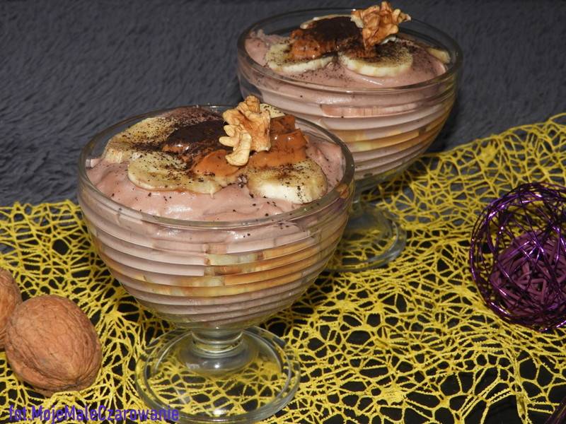 Krem budyniowy z bananem i kajmakiem