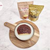 Ciasto bananowe z mąki z łubinu, ziarnami kakao