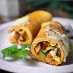 Naleśniki z kapustą, kiełbasą i cukinią