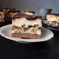 Ciasto Biała Dama – kokos i biała czekolada na kakaowym kruchym spodzie