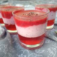 Deser truskawkowy z chia i galaretką