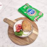 Szynka wędzona z chlebkiem owsianym z serka włoskiego z air fray'era