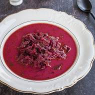 Zupa barszcz z kapustą pekińską