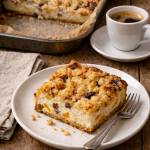 Sernik z brzoskwiniami i kruszonką