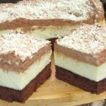 Pyszny delikatny sernik z czekoladową pianką (pieczony) na kakaowym mięciutkim cieście +FILM