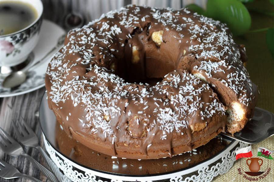 CZEKOLADOWA BABKA Z KROPKI. SEROWO-KOKOSOWE