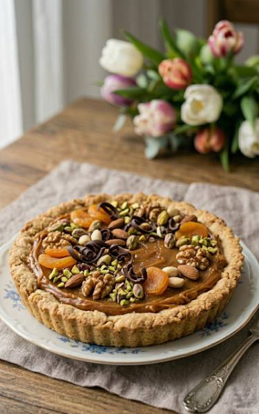 Mazurek kajmakowy z bakaliami