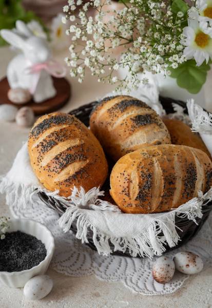 Mini chlebki do koszyczka wielkanocnego