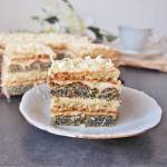 Delikatne ciasto makowo-kokosowe z kremem (łatwe i efektowne)