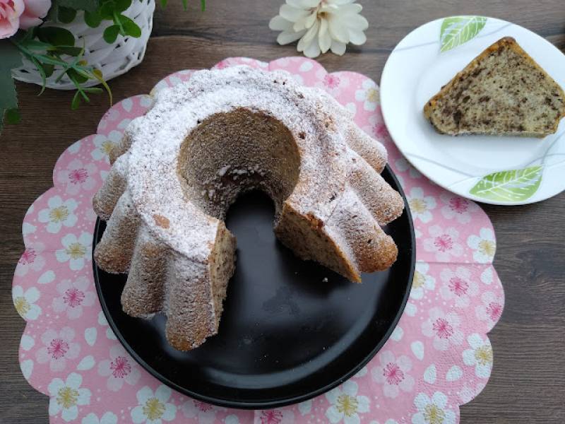 Babka śmietankowa z czekoladą