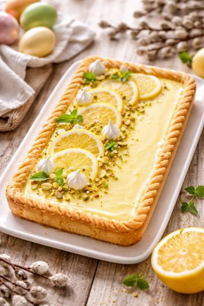 Mazurek z cytrynowym kremem
