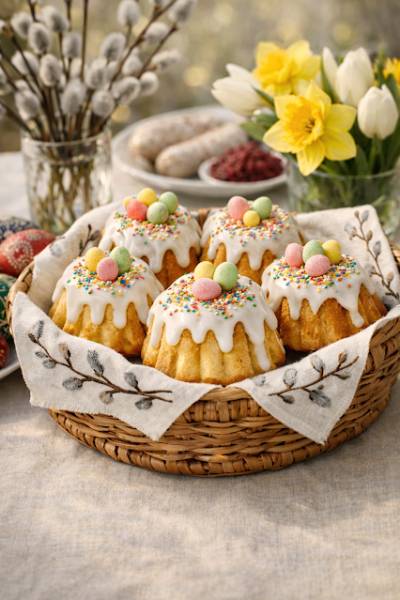 Mini babeczki z lukrem / do koszyka/