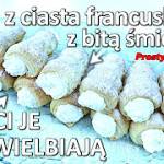 Przepis na rurki z ciasta francuskiego z bitą śmietaną