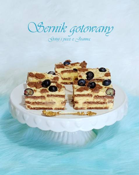 Sernik gotowany na kakaowych ciasteczkach