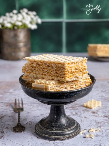 Wafle z kajmakiem - wersja błyskawiczna