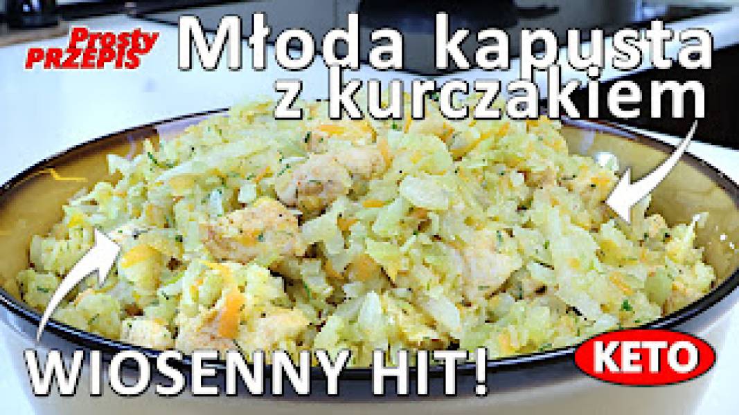 Przepis na młodą kapustę z kurczakiem