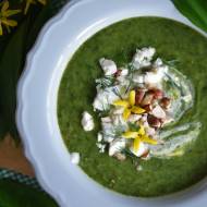 Wiosenna zupa z czosnku niedźwiedziego