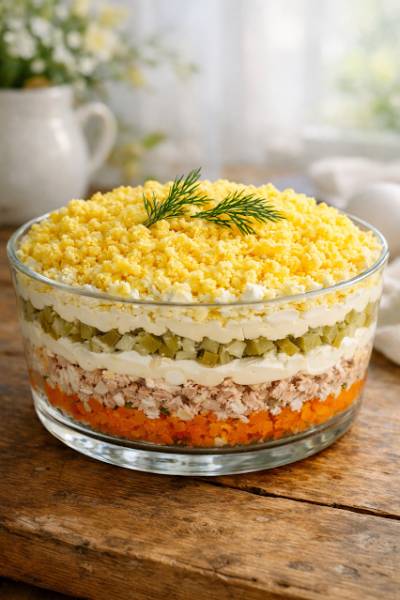 Sałatka mimoza – inaczej