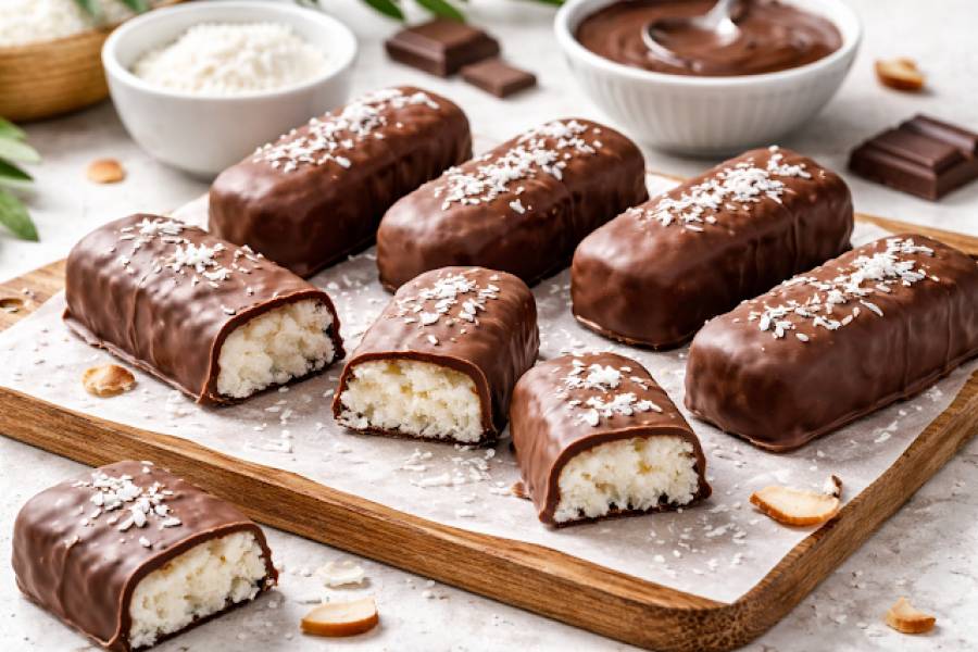 Domowe batoniki bounty.