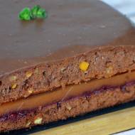 PUSZYSTE CIASTO CZEKOLADOWE (NA DROŻDŻACH) Z MUSEM POMARAŃCZOWYM