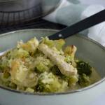 Jednopatelniowa lazania z kurczakiem i brokułem