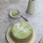 Biszkopt migdałowy bez mąki z matchą