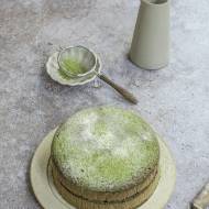 Biszkopt migdałowy bez mąki z matchą