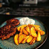 Kotlet mielony soffritto i chrupiące ziemniaki z air fryera.