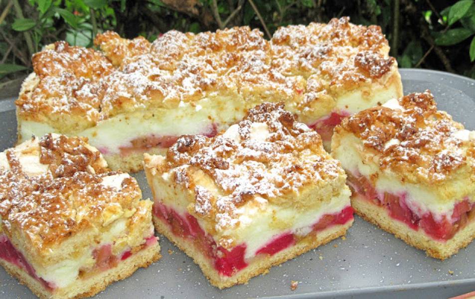 Najlepsze CIASTO KRUCHE Z RABARBAREM I BUDYNIOWĄ PIANKĄ, zawsze się udaje, łatwe i pyszne+FILM