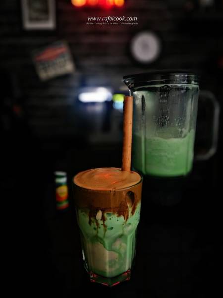Pandan Shake Frappe z lodami waniliowymi