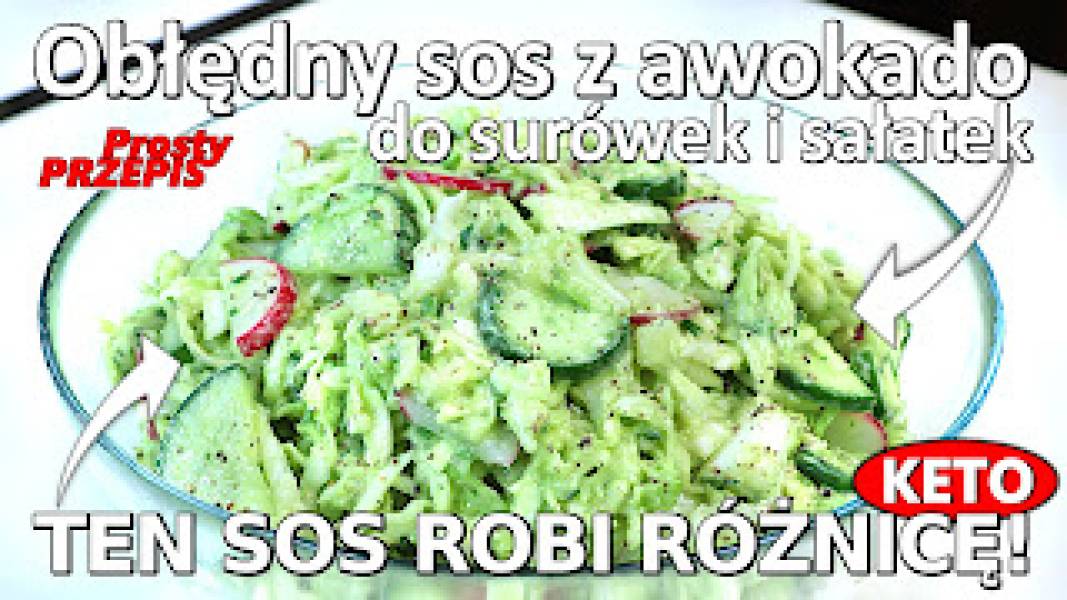 Przepis na sałatkę warzywną z obłędnym sosem z awokado