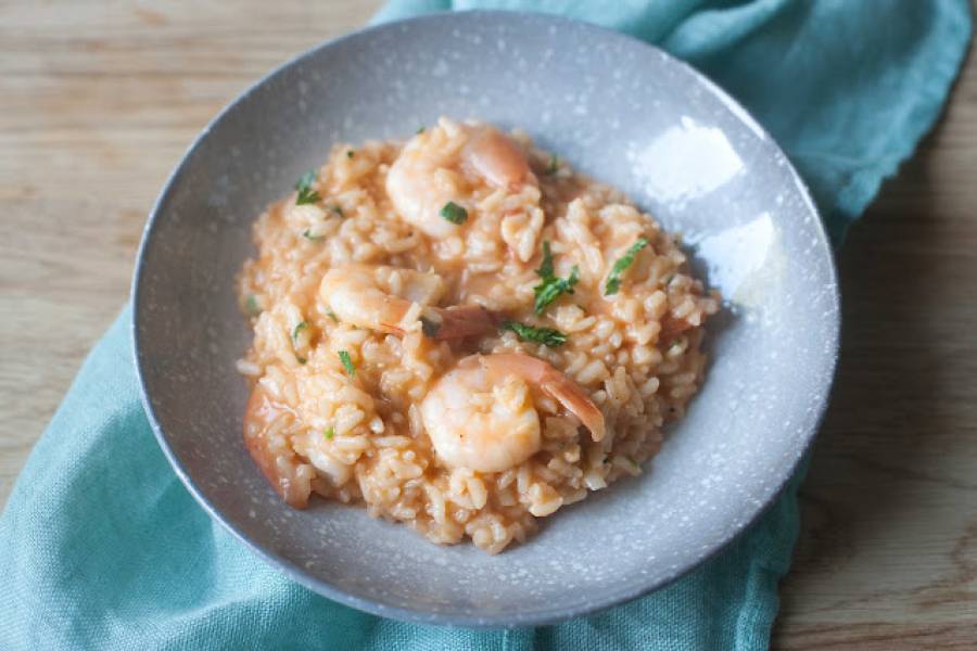 Risotto z krewetkami