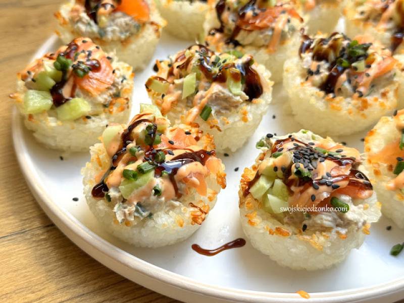 Koszyczki ryżowe a'la sushi