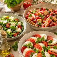 Sałatki  włoskie na lato /panzanella, capri, tricolore