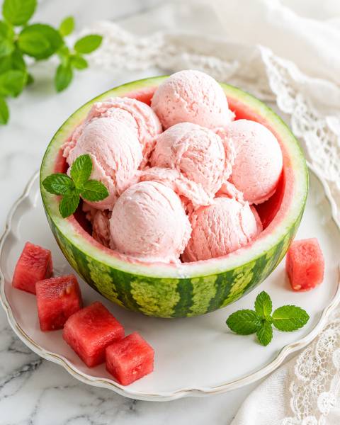 Lody arbuzowe z 3 składników – bez maszynki