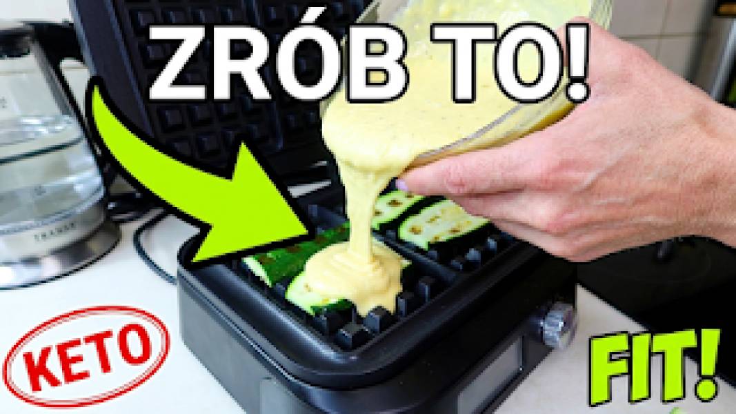 Przepis na cukinię w keto cieście z gofrownicy
