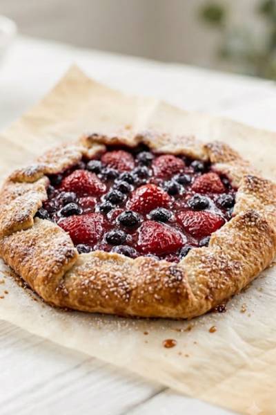 Galette z truskawkami i borówkami